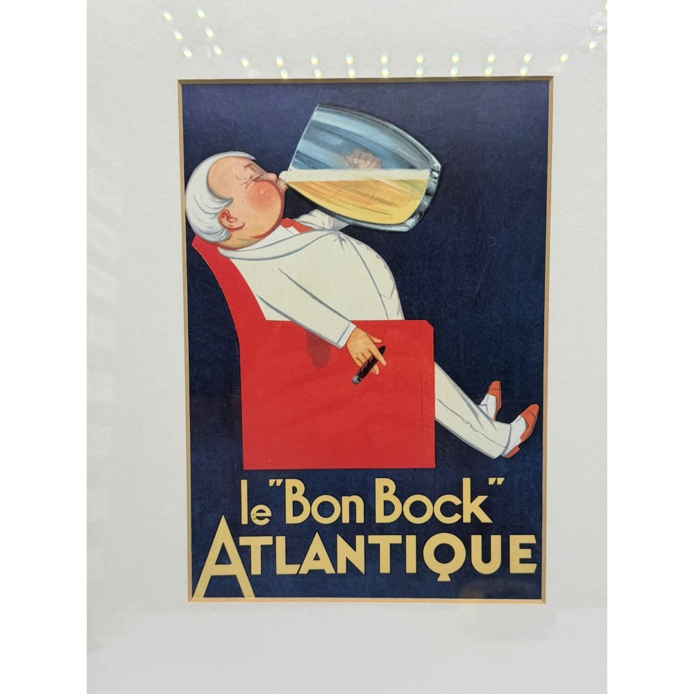 Leonetto Cappiello Le Bon Bock Atlantique Framed Vintage Ad Art Print 11x14 - Picture 4 of 12